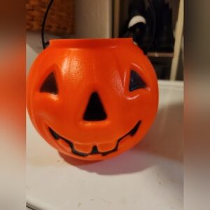 Vintage Plastic Pumpkin Pail
